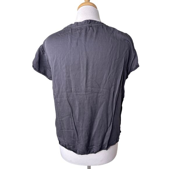 BELLA DAHL Ecovera Wide Leg PJ Pant & Short Sleeve Crewneck SET Medium - Picture 6 of 10